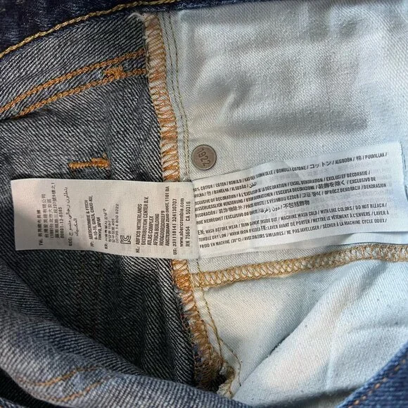 Mens The Hollister Boot Blue Denim Jeans Cotton Button Fly 30X32 Measures 31x31 - Picture 13 of 16